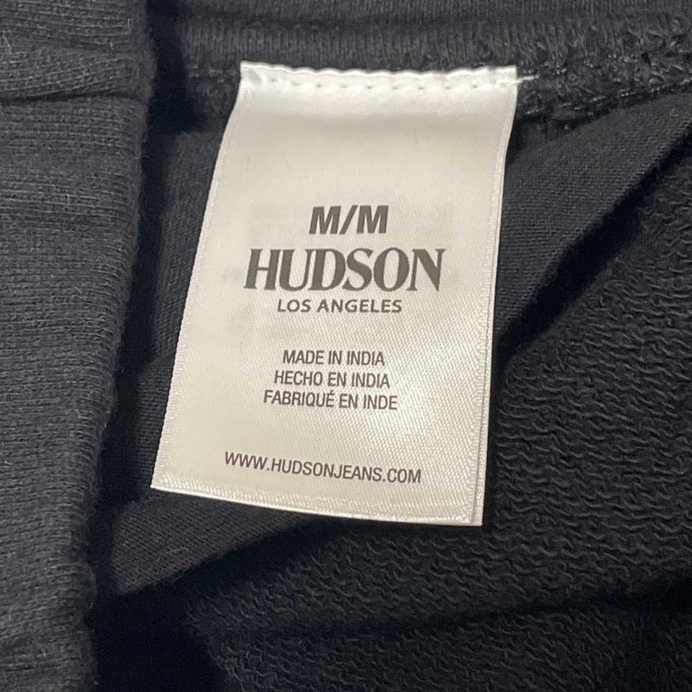 NWT Hudson Los Angeles Cropped Sweatpants‎ Black Womens M MRSP $175 - Picture 3 of 6